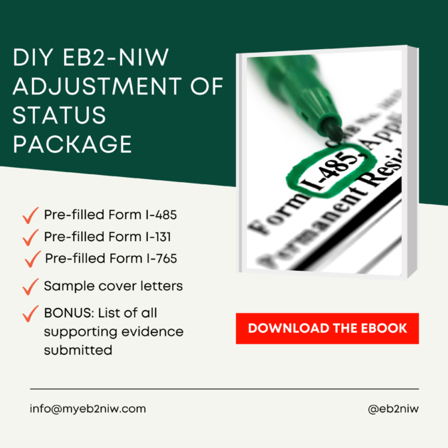 EB-2 NIW Adjustment of Status Package